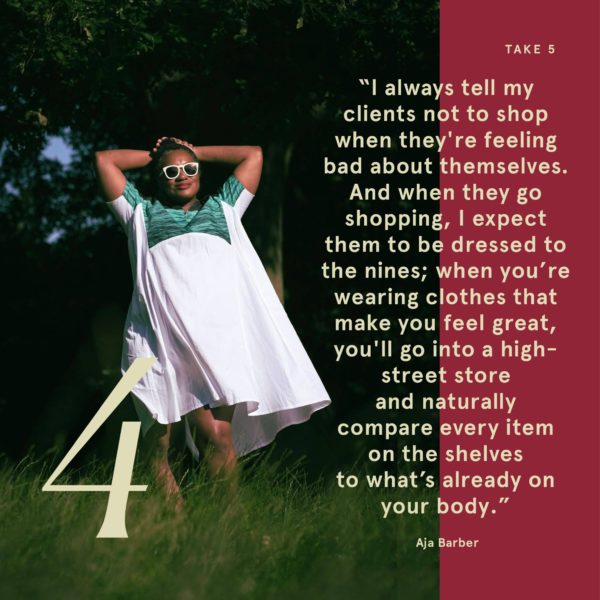 Interview and quote with Writer, campaigner and personal stylist, Aja Barber, discusses her lightbulb moments and ethical philosophy.