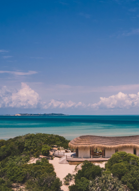 Bungalow. Beach house. Created by local artisans, Kisawa Sanctuary in Mozambique comes complete with your own acre of beachfront and coastal forest.