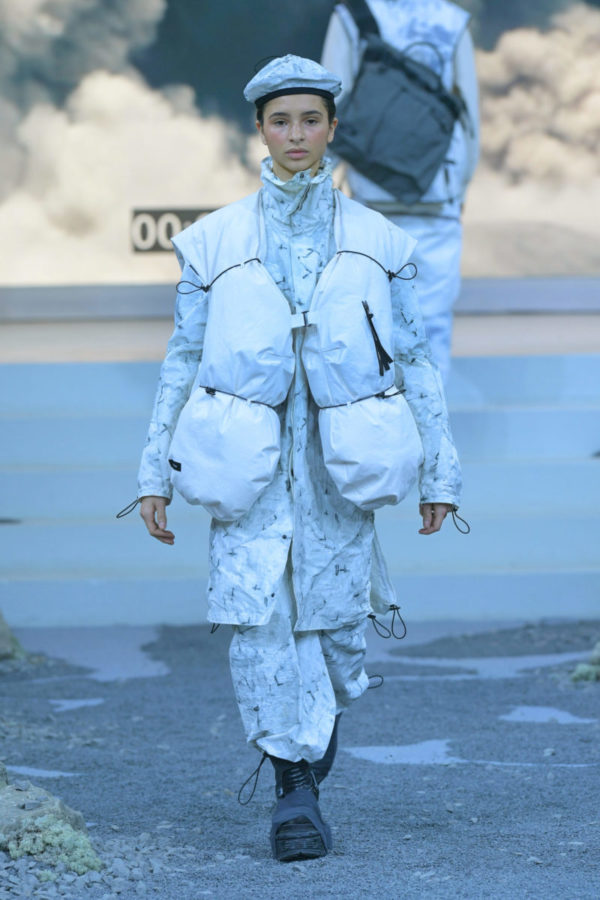 ISO.POETISM BY TOBIAS BIRK NIELSEN. White puffer gilet. Calendar's edit of standout moments from Copenhagen Fashion Week AW22, including Ganni, Skall Studio and Jade Cropper