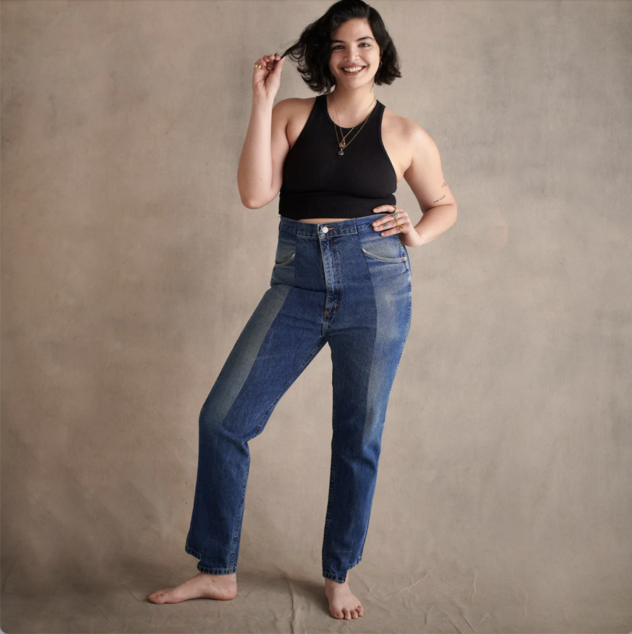 up-cycled denim, blue jeans, denim, sustainable denim, recycling. The London-based founder and creative director talks to Emma Sells about turning her aversion to waste into a fashion brand, collaborating with Gabriela Hearst and why she avoids stretch denim at all costs