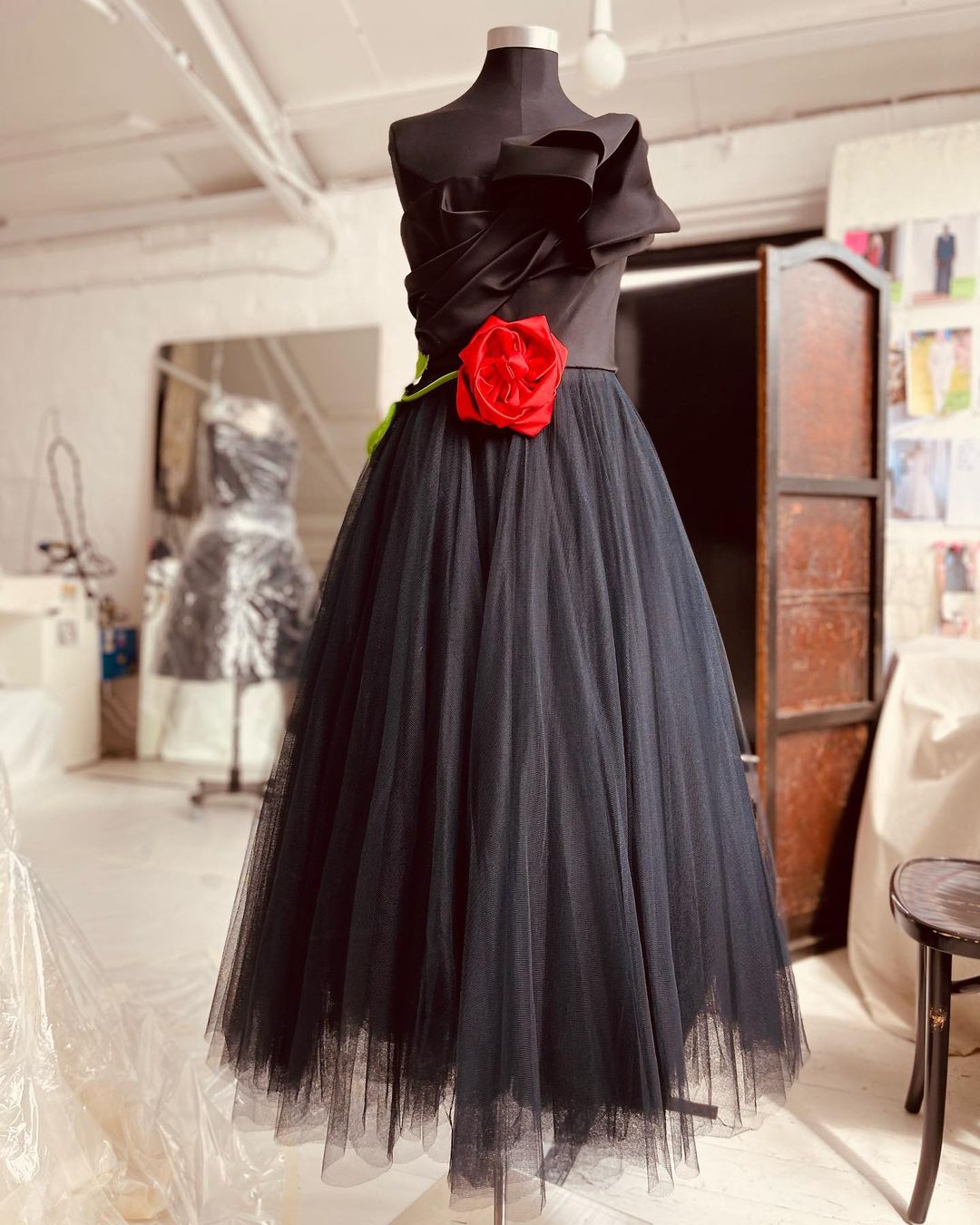 Giles Deacon, Black dress, red rose The London-based designer talks to Emma Sells about creating Great British couture, making clothes that have meaning and why he’s never wanted to be pigeonholed