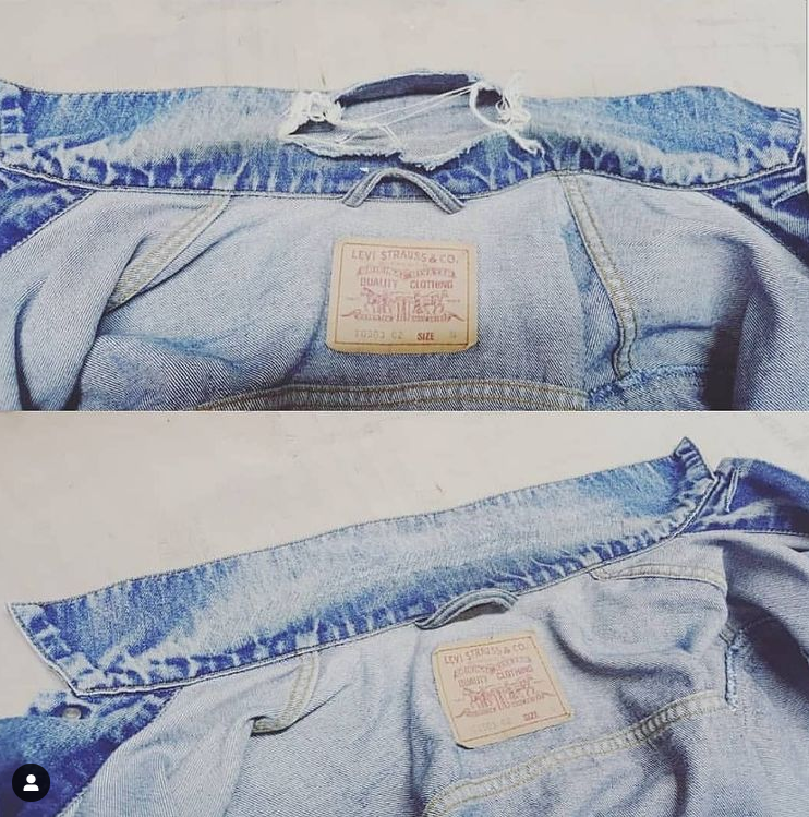Before and after denim jacket