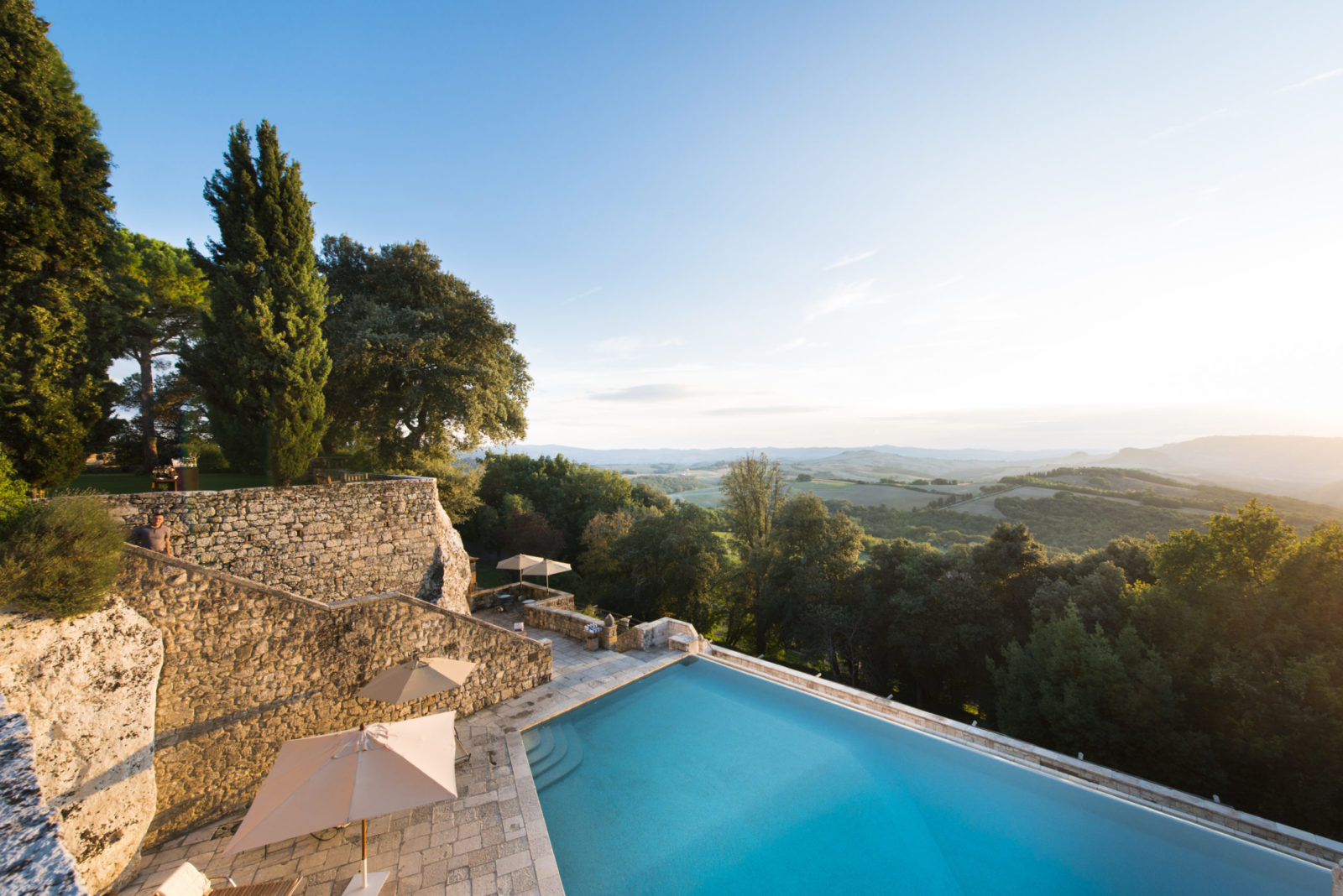 infinity pool and sunset view